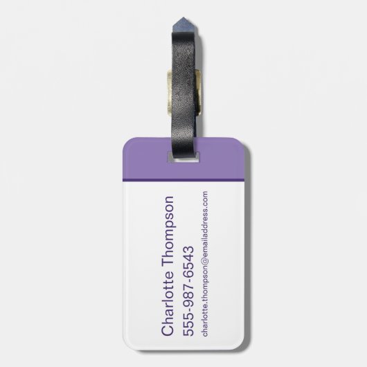 Lola '96-rasterpatroon bagagelabel (Achterkant verticaal)