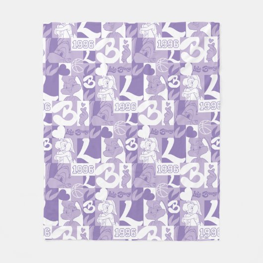 Lola '96-rasterpatroon fleece deken (Voorkant)