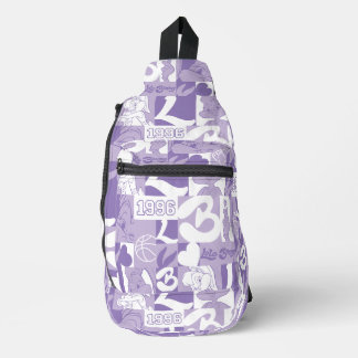 Lola '96-rasterpatroon sling bag