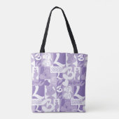 Lola '96-rasterpatroon tote bag (Achterkant)