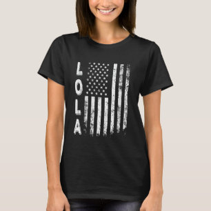 Lola Amerika Vlag Moederdag 4 juli Vrouwen X T-shirt