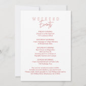 LOLA Bachelorette Party Invitation & Itinerary Kaart (Achterkant)