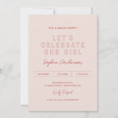 LOLA Bachelorette Party Laten we ons meisje vieren Kaart (Voorkant)