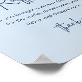 LOLA Blue Diaper Raffle Baby shower Game Poster (Hoek)