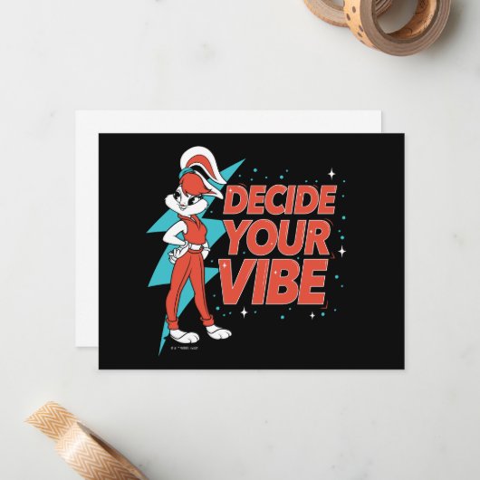 Lola Bunny Bepaal je vibe Notitiekaartje (Voorkant / Achterkant in situ)
