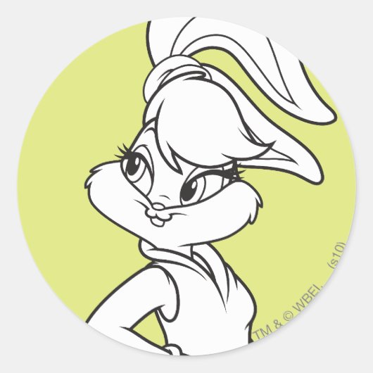 Lola Bunny Casual Ronde Sticker (Voorkant)