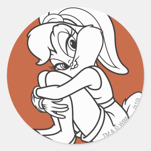 Lola Bunny Flirterig Ronde Sticker (Voorkant)