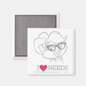 Lola Bunny - I Heart Nerds Magneet (Voorkant / Achterkant)