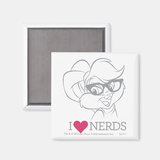 Lola Bunny - I Heart Nerds Magneet (Voorkant / Achterkant)