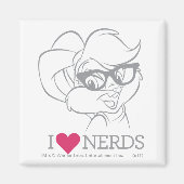 Lola Bunny - I Heart Nerds Magneet (Voorkant)