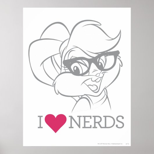 Lola Bunny - I Heart Nerds Poster (Voorkant)