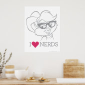 Lola Bunny - I Heart Nerds Poster (Keuken)