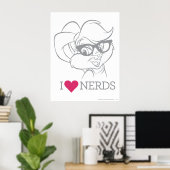Lola Bunny - I Heart Nerds Poster (Thuiskantoor)