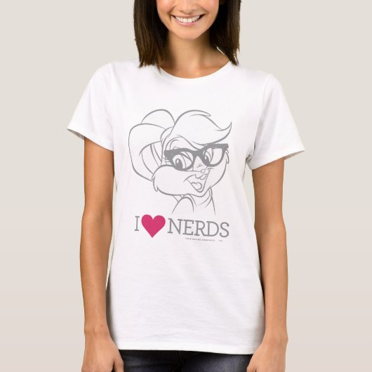 Lola Bunny - I Heart Nerds T-shirt (Voorkant)