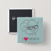 Lola Bunny - I Heart Nerds Vierkante Button 5,1 Cm (Voorkant /achterkant)