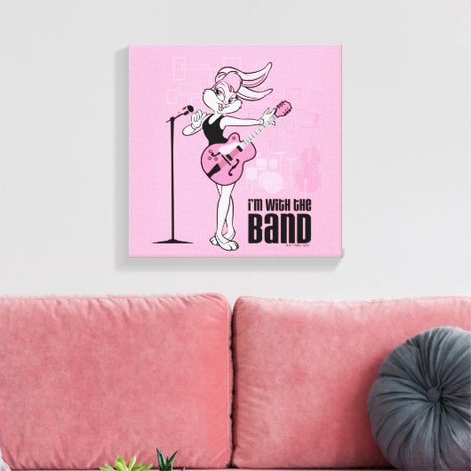 Lola Bunny Ik ben bij de band Canvas Afdruk (Insitu (Woonkamer))