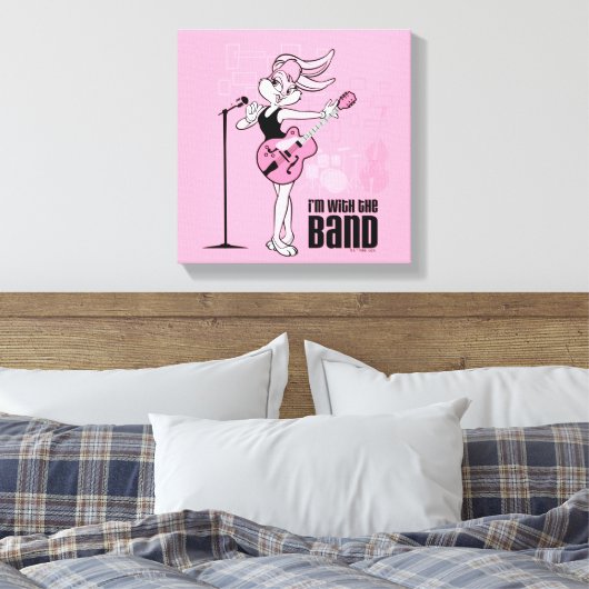 Lola Bunny Ik ben bij de band Canvas Afdruk (Insitu (Slaapkamer))