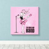Lola Bunny Ik ben bij de band Canvas Afdruk (Insitu (Houten vloer))