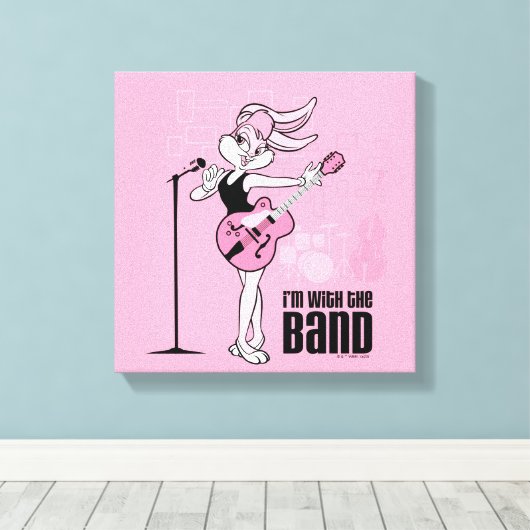 Lola Bunny Ik ben bij de band Canvas Afdruk (Insitu (Houten vloer))