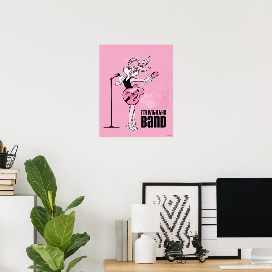 Lola Bunny Ik ben bij de band Poster (Thuiskantoor)