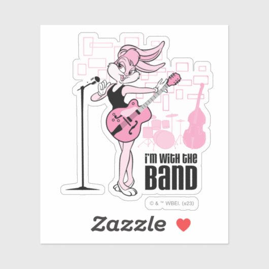 Lola Bunny Ik ben bij de band Sticker (Vel)