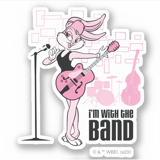 Lola Bunny Ik ben bij de band Sticker (Voorkant)