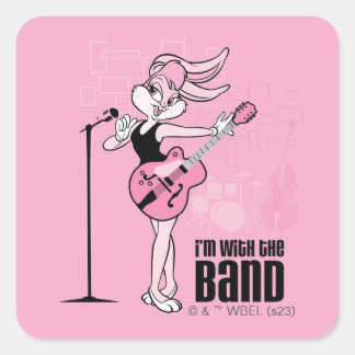 Lola Bunny Ik ben bij de band Vierkante Sticker