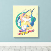 Lola Bunny "Ik ben niet te stoppen" Canvas Afdruk (Insitu (Houten vloer))