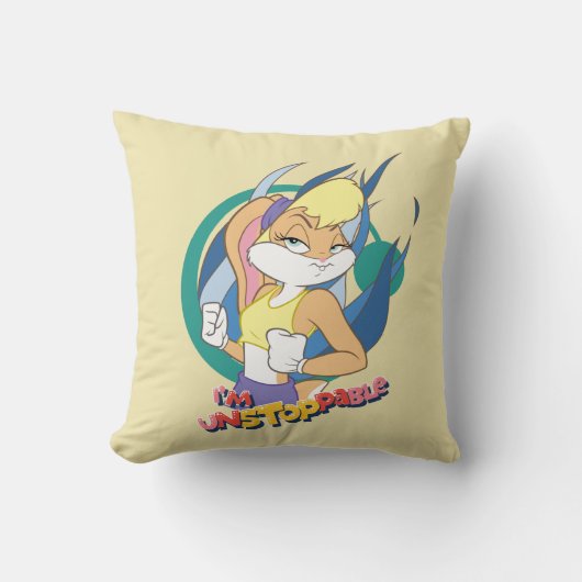 Lola Bunny "Ik ben Onstuitbaar" Kussen (Voorkant)