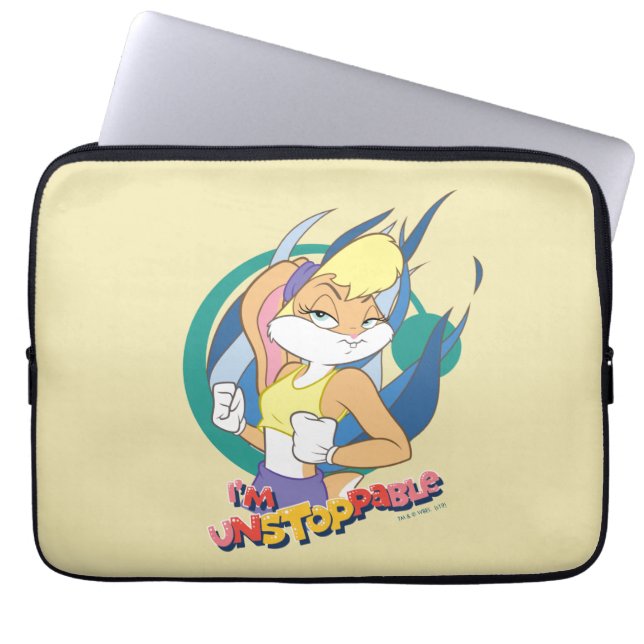 Lola Bunny "Ik ben Onstuitbaar" Laptop Sleeve (Voorkant)