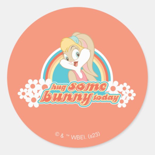Lola Bunny knuffel een konijntje vandaag Ronde Sticker (Voorkant)