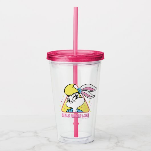Lola Bunny Meisjes Nooit Verliezen Acryl Drinkbeker (Voorkant)