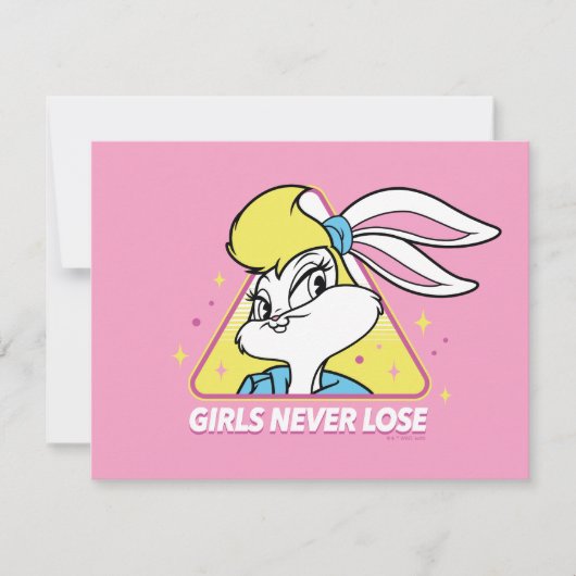 Lola Bunny Meisjes Nooit Verliezen Notitiekaartje (Voorkant)