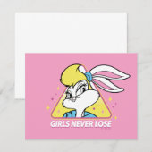 Lola Bunny Meisjes Nooit Verliezen Notitiekaartje (Voorkant / Achterkant)