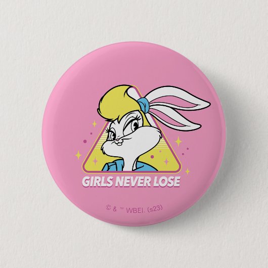 Lola Bunny Meisjes Nooit Verliezen Ronde Button 5,7 Cm (Voorkant)