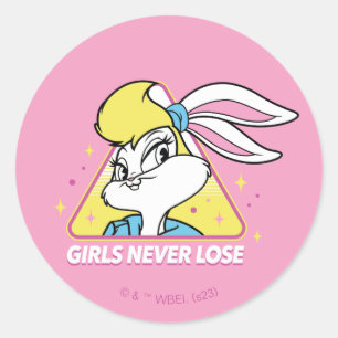 Lola Bunny Meisjes Nooit Verliezen Ronde Sticker