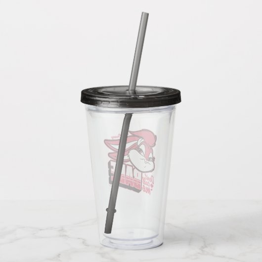 Lola Bunny noem me geen babe Acryl Drinkbeker (Achterkant)