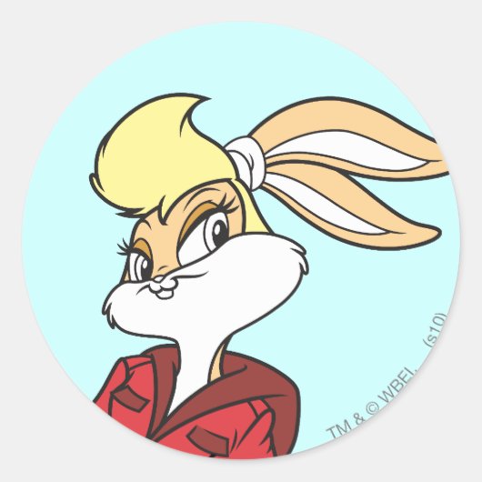 Lola Bunny Super Cute Ronde Sticker (Voorkant)