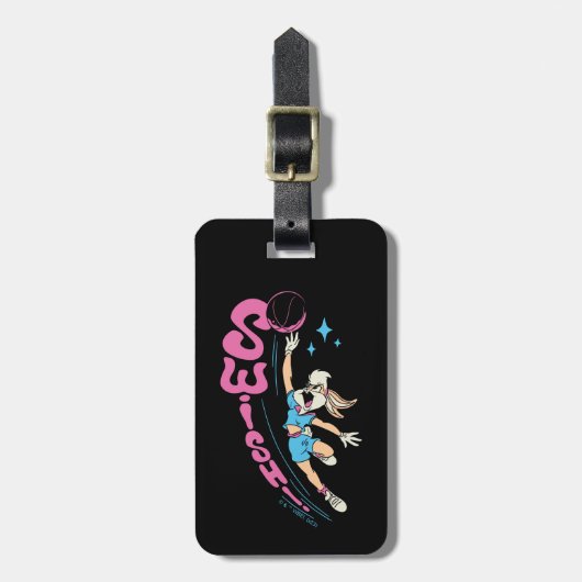 Lola Bunny "SWISH!" Basketbal Dunk Bagagelabel (Voorkant verticaal)