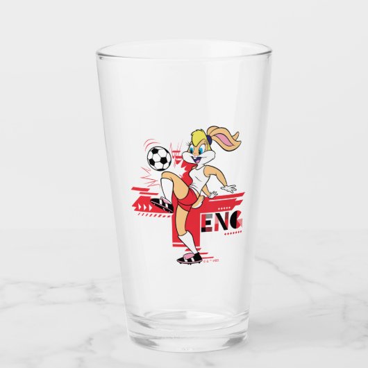 Lola Bunny Team Engeland Voetbal Grafisch Glas (Voorkant)