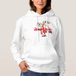 Lola Bunny Team Engeland Voetbal Grafisch Hoodie