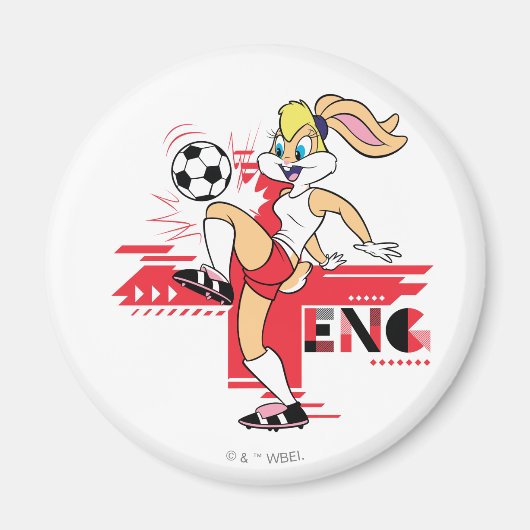Lola Bunny Team Engeland Voetbal Grafisch Magneet (Voorkant)