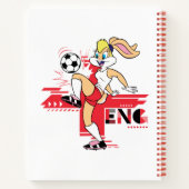 Lola Bunny Team Engeland Voetbal Grafisch Notitieboek (Achterkant)