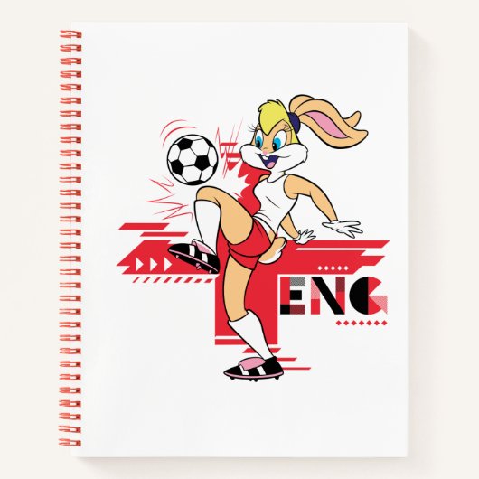 Lola Bunny Team Engeland Voetbal Grafisch Notitieboek (Voorkant)