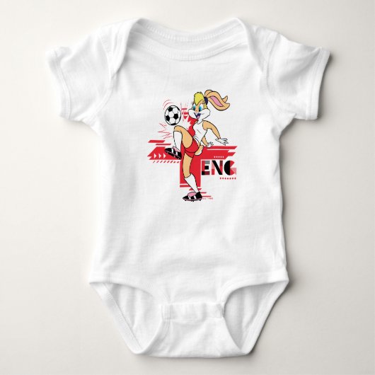 Lola Bunny Team Engeland Voetbal Grafisch Romper (Voorkant)