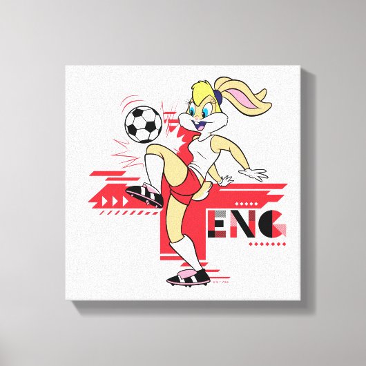 Lola Bunny Team England Soccer Graphic Canvas Afdruk (Voorkant)