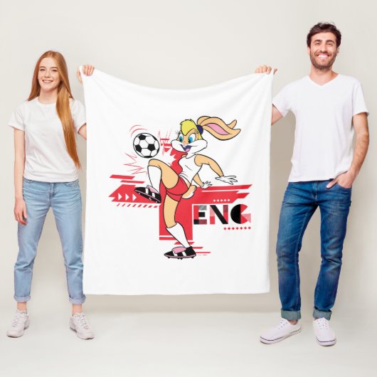 Lola Bunny Team England Soccer Graphic Fleece Deken (In situ)