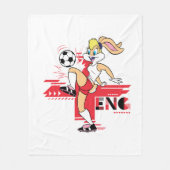 Lola Bunny Team England Soccer Graphic Fleece Deken (Voorkant)