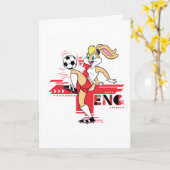 Lola Bunny Team England Soccer Graphic Kaart (Gele Bloem)