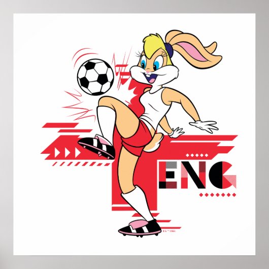 Lola Bunny Team England Soccer Graphic Poster (Voorkant)